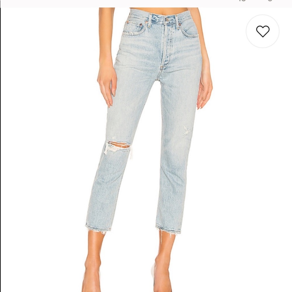 AGOLDE Jamie High Rise Classic Jeans in Blue